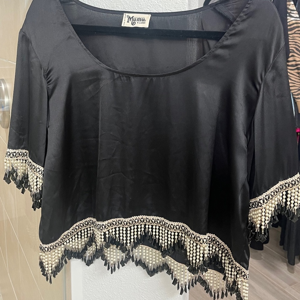 Show Me Your MuMu Colleen Top ~ Goddess Fringe Beads-Extra Large  - XL